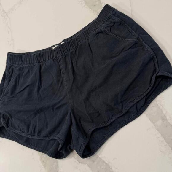 Madewell Pull On Casual Lounge Shorts Women’s Large Black Pockets Summer Preppy - Picture 2 of 5